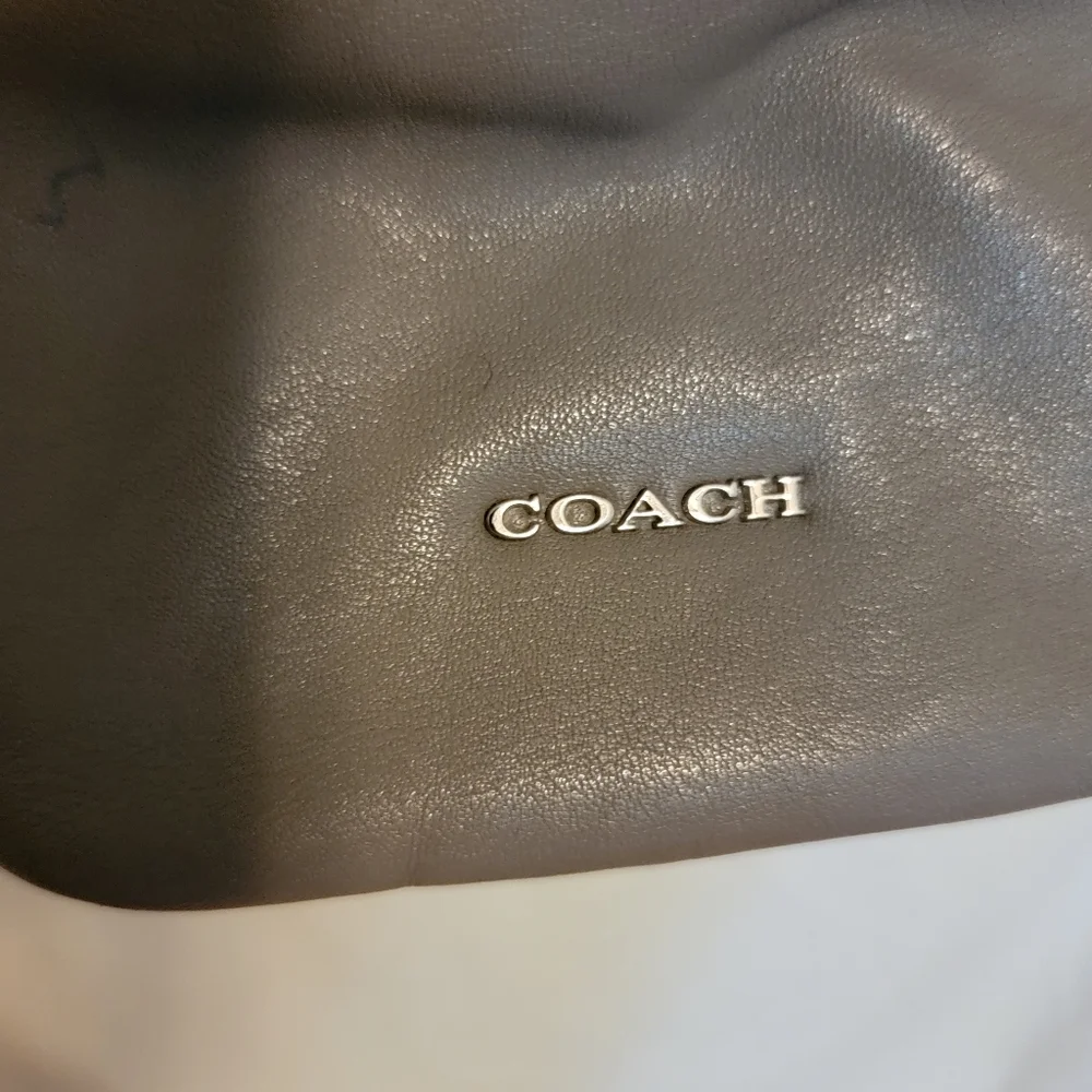 Coach Gray Signature Canvas Shoulder Bag